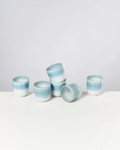 Motel a Miio Alcachofra 6Er Set Becher Klein Grunblau