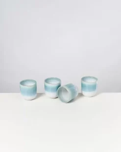 Motel a Miio Alcachofra 4Er Set Becher Klein Grunblau