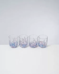 Motel a Miio Alegria 4Er Set Glas Gros Drops Lila