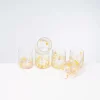 Motel a Miio Alegria 6Er Set Glas Klein Big Drops Rosa Gelb