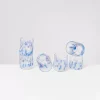 Motel a Miio Alegria 6Er Set Glas Klein Big Drops Blau