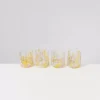 Motel a Miio Alegria 4Er Set Glas Klein Big Drops Rosa Gelb