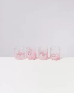 Motel a Miio Alegria 4Er Set Glas Klein Big Drops Rosa