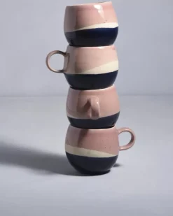 Motel a Miio Bica 4Er Set Tasse Gros Pink Navy Cream