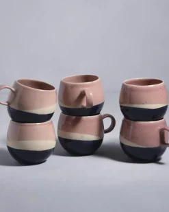 Motel a Miio Bica 6Er Set Tasse Gros Pink Navy Cream