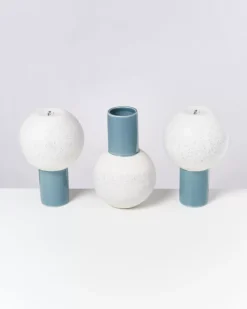 Motel a Miio Bola Vase M Graublau Gesprenkelt