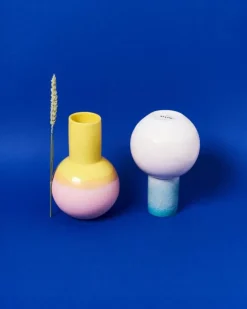 Motel a Miio Bola Vase M Grun Rosa Gesprenkelt