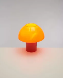 Motel a Miio Cogumelo Glaslampe Orange Rot
