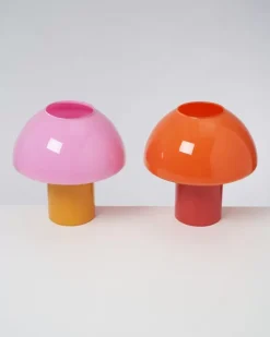 Motel a Miio Cogumelo Glaslampe Orange Rot