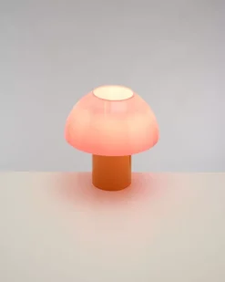 Motel a Miio Cogumelo Glaslampe Rosa Gelb