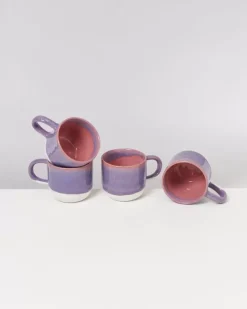 Motel a Miio Coimbra 4Er Set Teetasse Lila Rosa