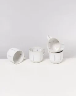 Motel a Miio Coimbra 4Er Set Teetasse Weis Blau