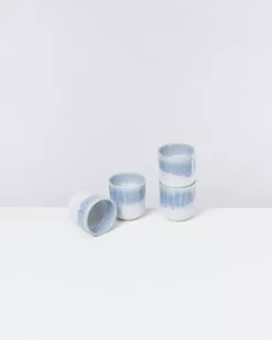 Motel a Miio Copa Alto 4Er Set Becher Klein Blau Weis