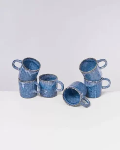 Motel a Miio Cordoama 6Er Set Tasse Gros Blau Gesprenkelt