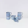 Motel a Miio Cordoama 6Er Set Tasse Klein Blau Gesprenkelt