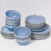 Motel a Miio Cordoama Klassik Blau Gesprenkelt - 32 Teiliges Set