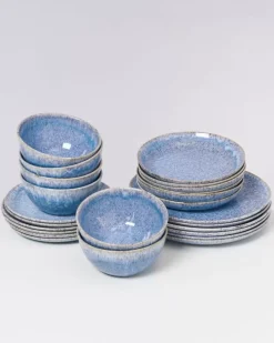 Motel a Miio Cordoama Klassik Blau Gesprenkelt - 24 Teiliges Set