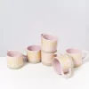 Motel a Miio Nodoa 6Er Set Tasse Rosa Gelb Gestreift