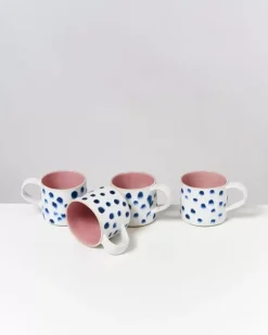 Motel a Miio Nodoa 4Er Set Tasse Rosa Mit Punkten