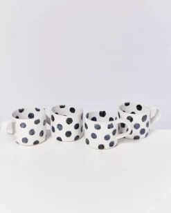 Motel a Miio Nodoa 4Er Set Tasse Schwarze Punkte