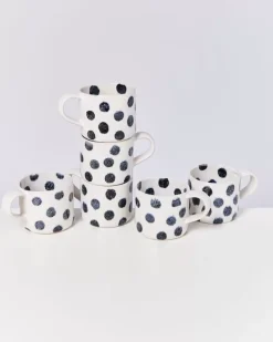 Motel a Miio Nodoa 6Er Set Tasse Schwarze Punkte