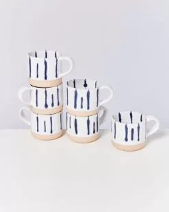 Motel a Miio Nodoa 6Er Set Tasse Weis Blau