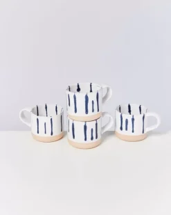 Motel a Miio Nodoa 4Er Set Tasse Weis Blau