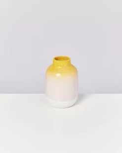 Motel a Miio Nuno Vase M Gelb Rosa Gesprenkelt