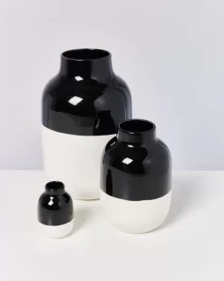 Motel a Miio Nuno Vase M Schwarz Weis