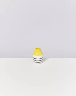 Motel a Miio Nuno Vase S Gelb Schwarz Gestreift