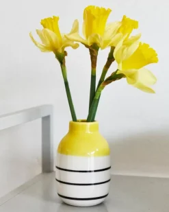 Motel a Miio Nuno Vase S Gelb Schwarz Gestreift