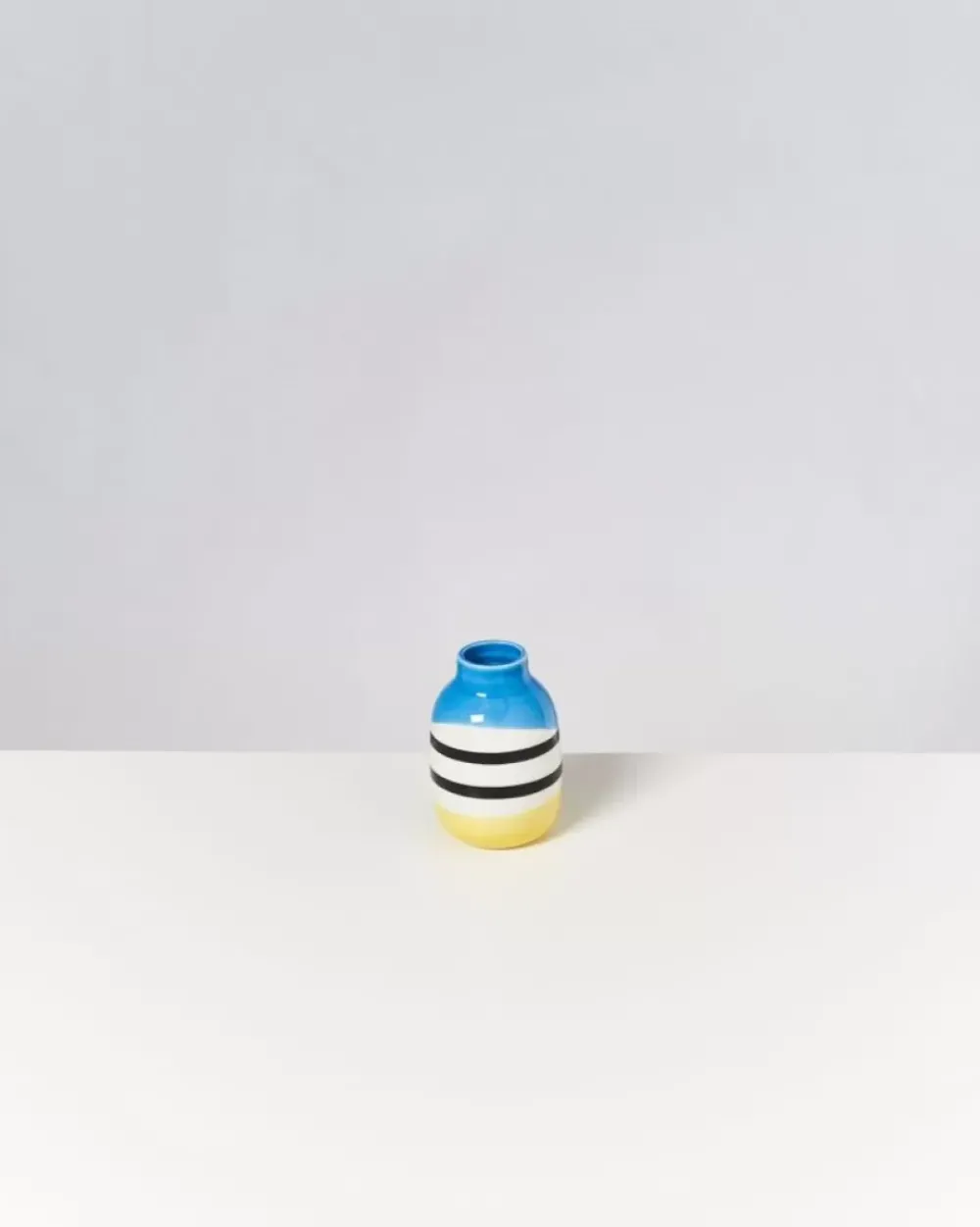 Motel a Miio Nuno Vase S Schwarz-Weis Gestreift Mit Blau