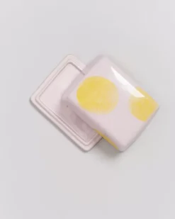 Motel a Miio Seia Butterdose Rosa Gelb Gepunktet