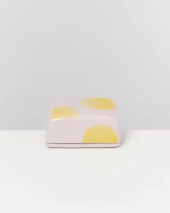 Motel a Miio Seia Butterdose Rosa Gelb Gepunktet