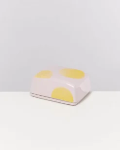 Motel a Miio Seia Butterdose Rosa Gelb Gepunktet